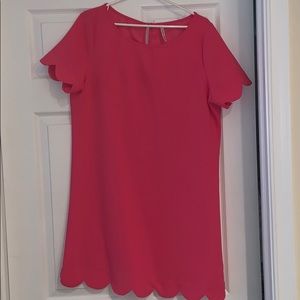 Pink scallop bottom dress